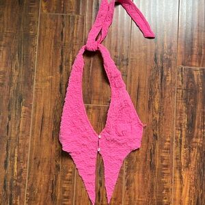 Hot pink mini skirt and Halter top - size S